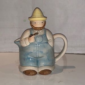 Vintage OTAGIRI Japan Creamer Small Jug Ceramic FARMER Country Farm Decor